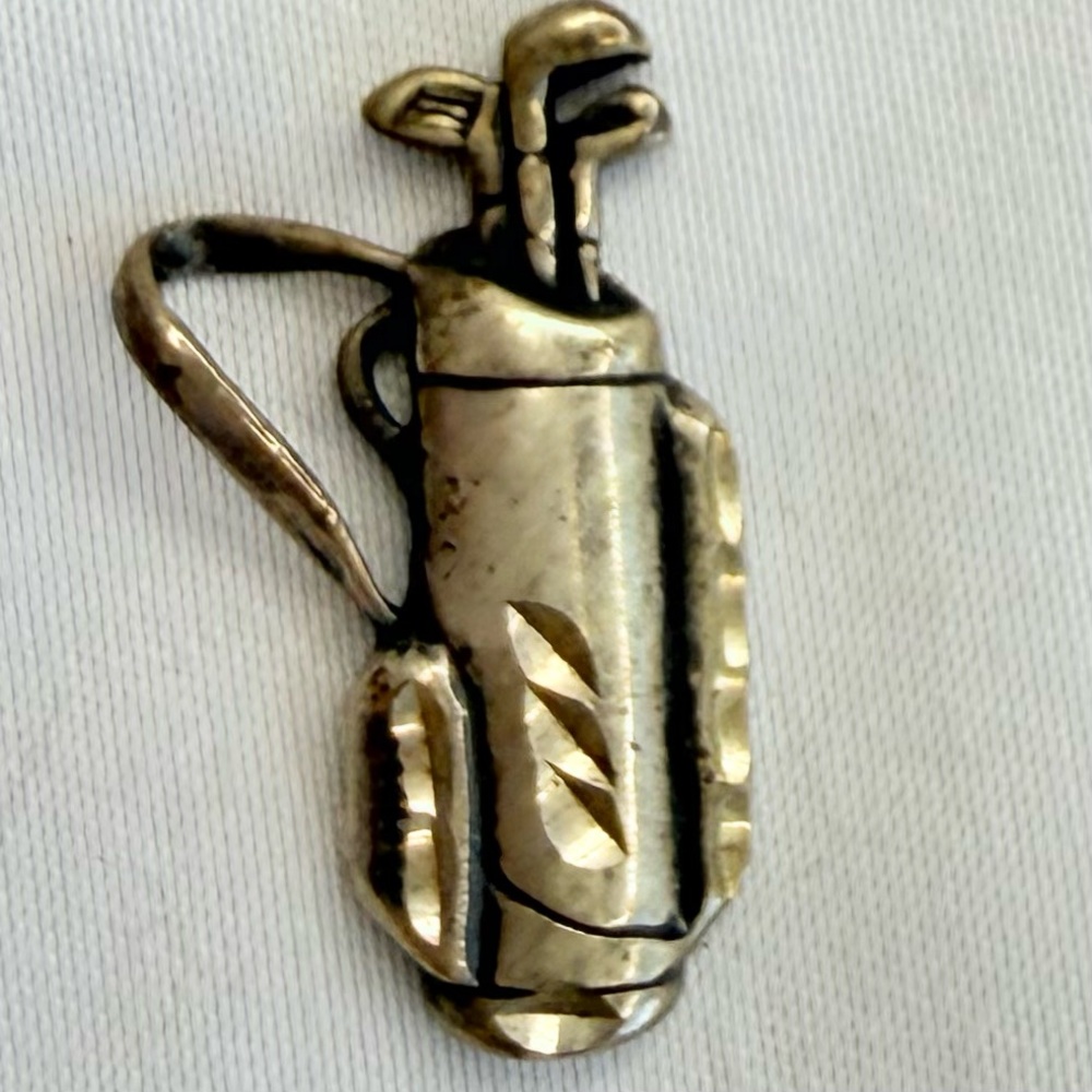 Vintage Sterling Silver Golf Bag Charm/Pendant